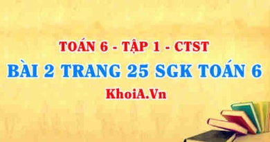 Bài 2 trang 25 SGK Toán 6 Tập 1 Chân trời sáng tạo